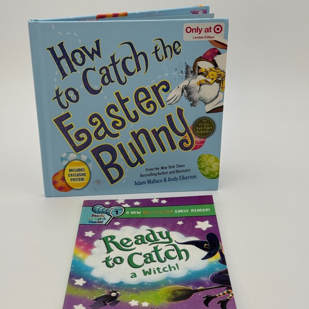 Children’s‎ Book Lot How to Catch the Easter Bunny/Ready to Catch a Witch NEW